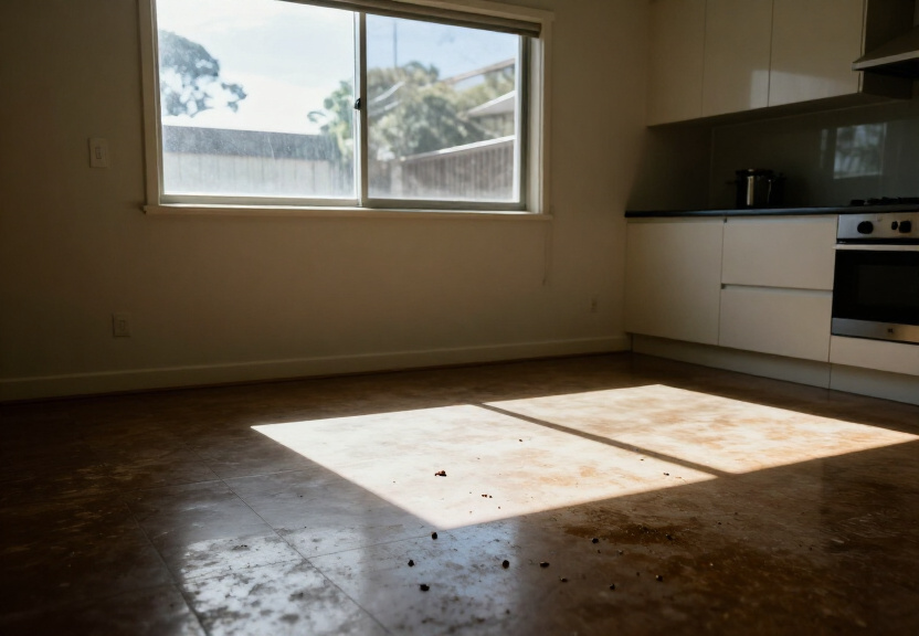 Rodent infestation in an Ashfield kitchen before treatment